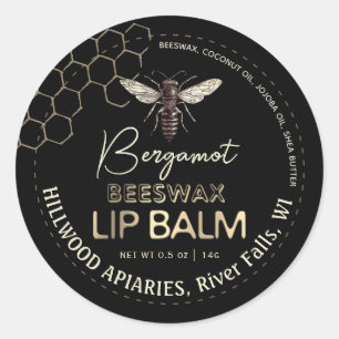 Bienenwachs-Lippen-Bärenklemme Runder Aufkleber