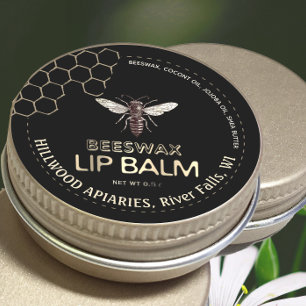 Bienenwachs-Lippen-Bärenklemme Runder Aufkleber