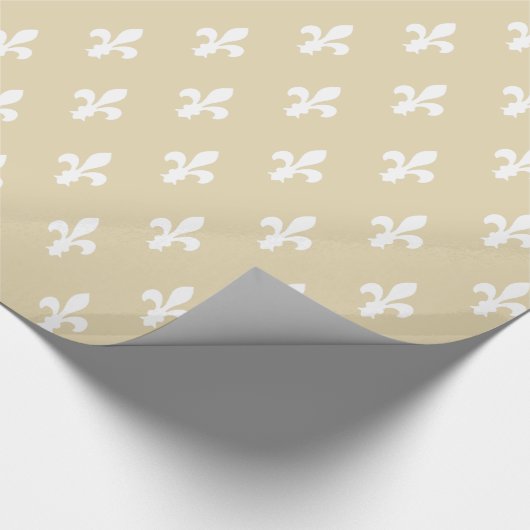 Bienenwachs Victorian Fleur de Lys Geschenkpapier (Ecke)