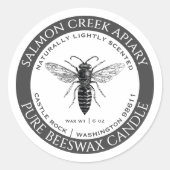 Bienenwachskandale Grau-Imkerin Runder Aufkleber (Vorderseite)