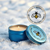 Bienenwachskandle-Etikett Runder Aufkleber