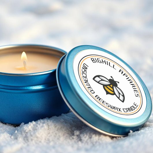 Bienenwachskandle-Etikett Runder Aufkleber