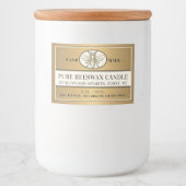 Bienenwachskandle-Label Heraldic Bee Metallic Gold Lebensmitteletikett (Vorderseite)