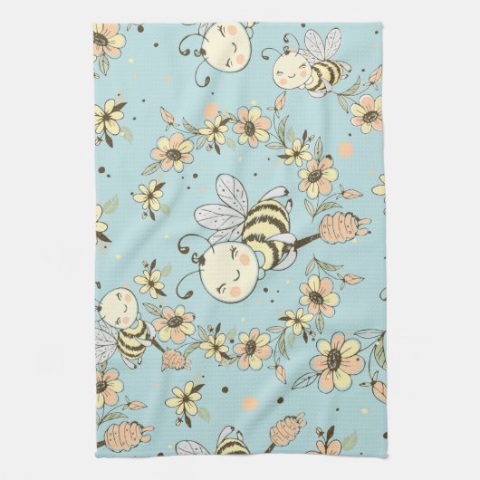 Bienenwall-Dekoration Geschirrtuch (Vertikal)