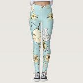 Bienenwall-Dekoration Leggings (Vorderseite)