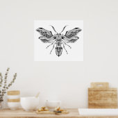 Bienenwaschbecken Tattoo 2 Poster (Küche)