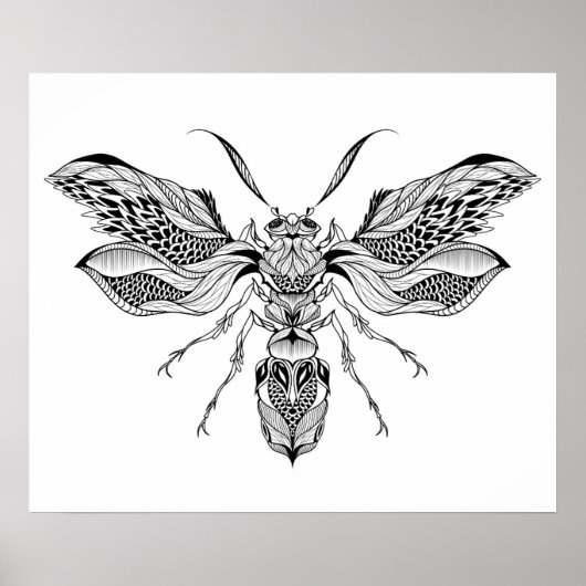 Bienenwaschbecken Tattoo 2 Poster (Vorne)