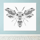 Bienenwaschbecken Tattoo 6 Leinwanddruck (Insitu (Holzboden))