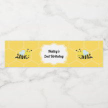 Bienenwasser-Flaschenetikett Party