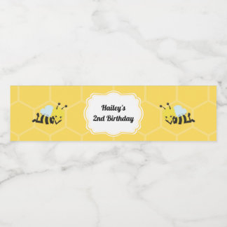 Bienenwasser-Flaschenetikett Party Wasserflaschenetikett