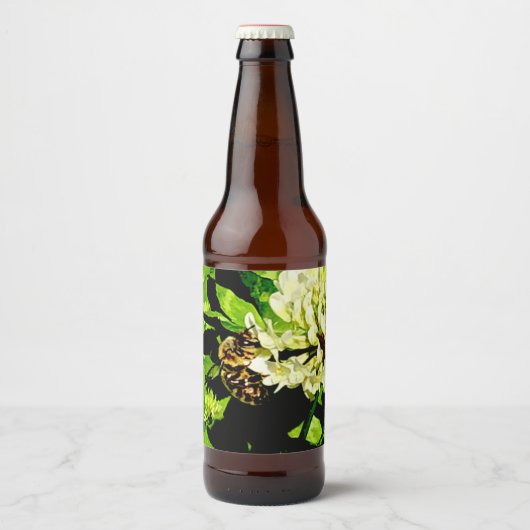 Bienenwasserkennzeichnung Bierflaschenetikett (Vorderseite)