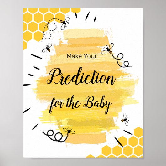 Bienenwasservorhersagen für Baby Poster (Vorne)