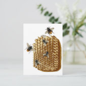 Bienenwerbung, Honeycomb Illustration, Vintag Postkarte (Stehend Vorderseite)