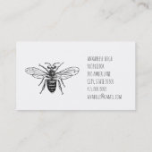 Bienenwirtschaft und Visitenkarten Visitenkarte (Rückseite)