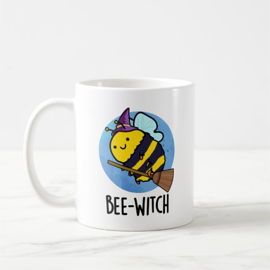 Bienenwitch-Funny Bee Pun Kaffeetasse (Links)