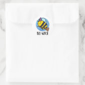 Bienenwitch-Funny Bee Pun Runder Aufkleber (Tasche)