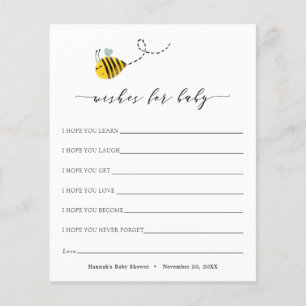 Bienenwünsche für Babykarte
