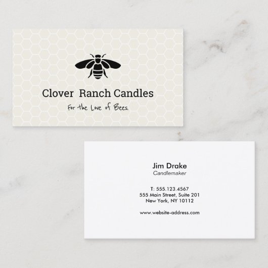 Bienenzucht Apairy Honeycomb Visitenkarte (Vorne/Hinten)