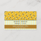 Bienenzucht Apiarist Honeybien Honeycomb Visitenkarte (Rückseite)