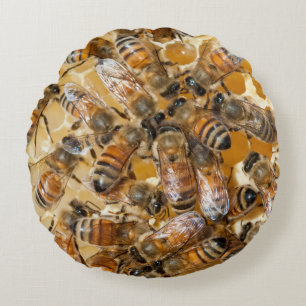Bienenzucht auf Arlos Honey Farm Rundes Kissen