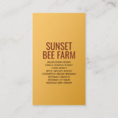 Bienenzucht-Betriebskarte Visitenkarte (Rückseite)