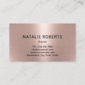 Bienenzucht Frische Honig Apiary Modern Rose Gold Visitenkarte (Rückseite)