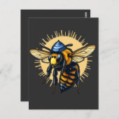 Bienenzucht Hanukkah jüdisch Kippah Postkarte (Vorne/Hinten)