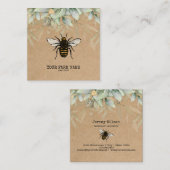 Bienenzucht Honigbienen Honeycomb Bu Quadratische Visitenkarte (Vorne/Hinten)