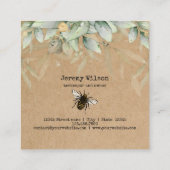 Bienenzucht Honigbienen Honeycomb Bu Quadratische Visitenkarte (Rückseite)