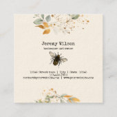 Bienenzucht Honigbienen Honeycomb Bu Quadratische Visitenkarte (Rückseite)