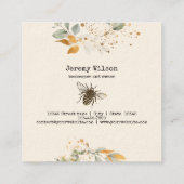 Bienenzucht Honigbienen Honeycomb Bu Quadratische Visitenkarte (Rückseite)