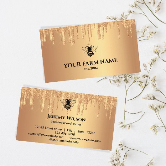 Bienenzucht Honigbienen Honeycomb Bu Visitenkarte