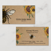 Bienenzucht Honigbienen Honeycomb Bu Visitenkarte (Vorne/Hinten)