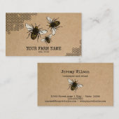 Bienenzucht Honigbienen Honeycomb Bu Visitenkarte (Vorne/Hinten)