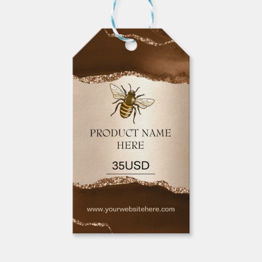 Bienenzucht Honigbienen-Honigwabenkraut Geschenkanhänger (Vorderseite)