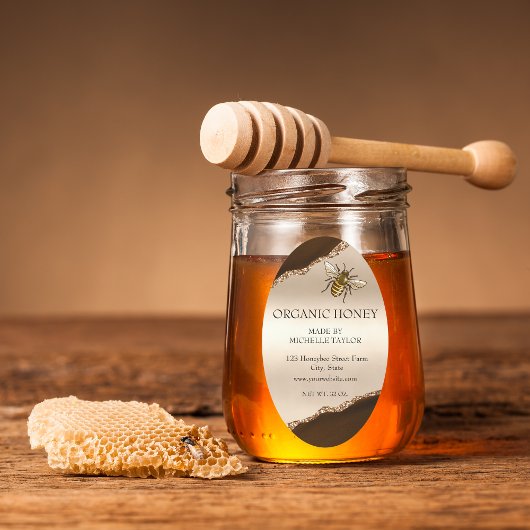 Bienenzucht Honigbienen-Honigwabenkraut Ovaler Aufkleber