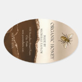 Bienenzucht Honigbienen-Honigwabenkraut Ovaler Aufkleber (Vorderseite)