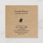 Bienenzucht Honigbienen-Honigwabenkraut Quadratische Visitenkarte (Rückseite)