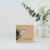 Bienenzucht Honigbienen-Honigwabenkraut Quadratische Visitenkarte (Stehend Vorderseite)