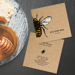 Bienenzucht Honigbienen-Honigwabenkraut Quadratische Visitenkarte<br><div class="desc">Nutzen Sie diese Honigweinkarten mit Honigwabenrüben und tropfenden Honigelementen,  um Ihren Bio Honig mit Liebe auf Ihrem Bienenzuchtbetrieb zu präsentieren. Original handgezogene Biene mit Vintagem Gefühl für Ihr Bio Rohprodukt</div>