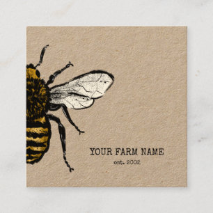 Bienenzucht Honigbienen-Honigwabenkraut Quadratische Visitenkarte
