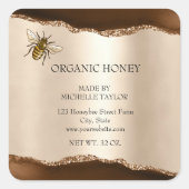 Bienenzucht Honigbienen-Honigwabenkraut Quadratischer Aufkleber (Vorderseite)