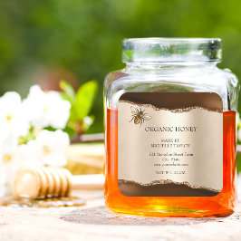 Bienenzucht Honigbienen-Honigwabenkraut Quadratischer Aufkleber