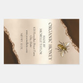 Bienenzucht Honigbienen-Honigwabenkraut Rechteckiger Aufkleber (Vorderseite)