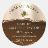 Bienenzucht Honigbienen-Honigwabenkraut Runder Aufkleber (Vorderseite)