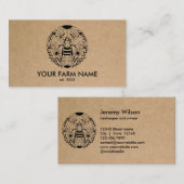 Bienenzucht Honigbienen-Honigwabenkraut Visitenkarte (Vorne/Hinten)