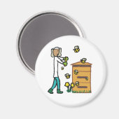 Bienenzucht Magnet (Vorderseite/Rückseite)