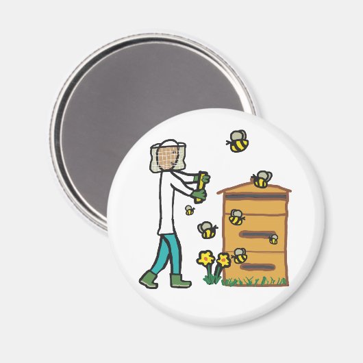 Bienenzucht Magnet (Vorderseite/Rückseite)