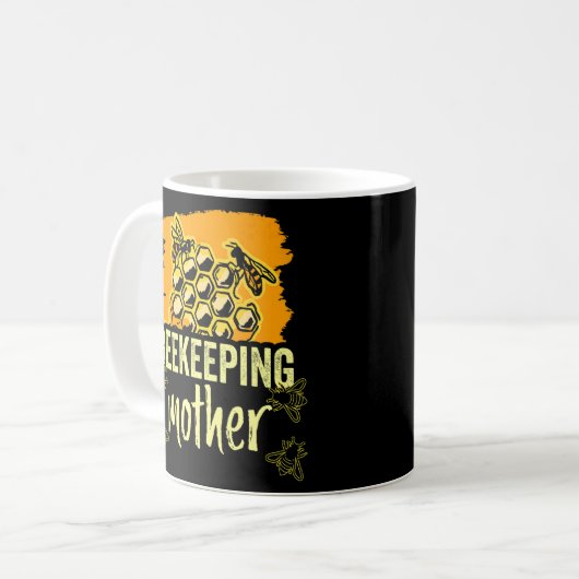Bienenzucht Mutter Bienen Hobby Redewendungen Mama Kaffeetasse (Vorderseite Links)