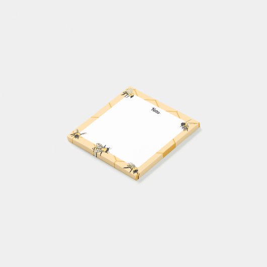 Bienenzucht Post-it Klebezettel (angewinkelt)